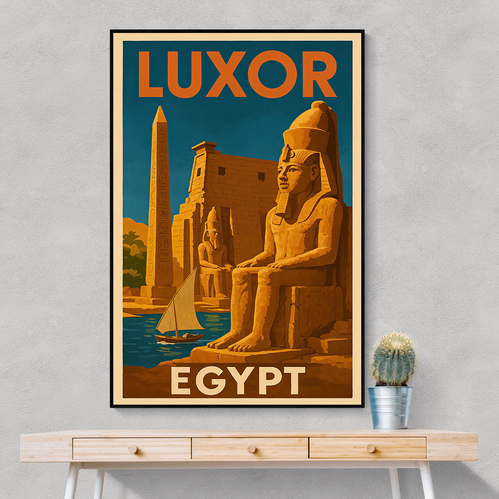 Luxor Egypt Travel Poster 1 Wall Art