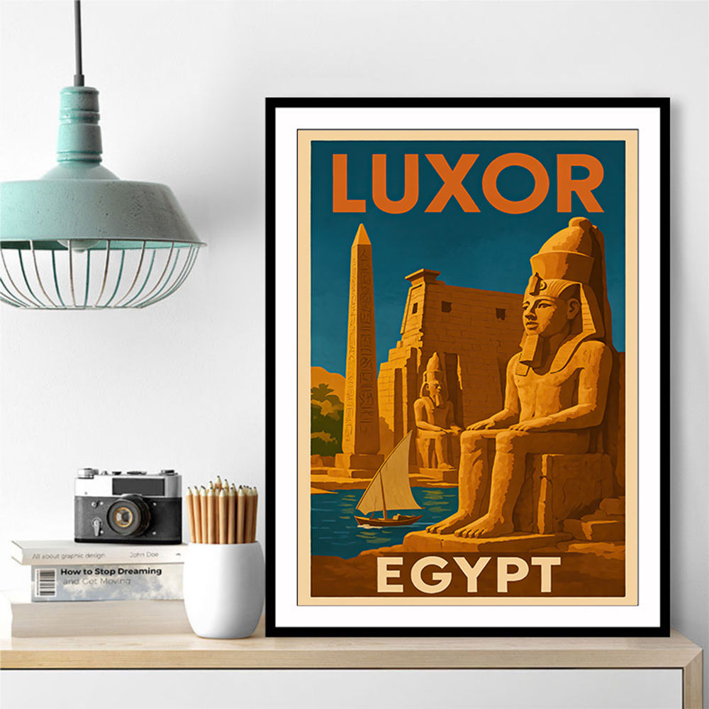 Luxor Egypt Travel Poster 1 Wall Art