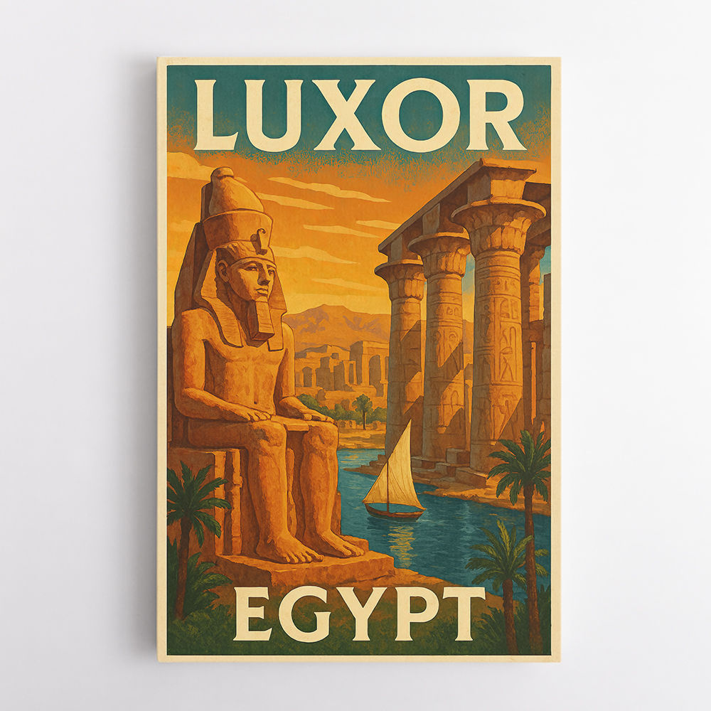 Luxor Egypt Travel Poster Wall Art