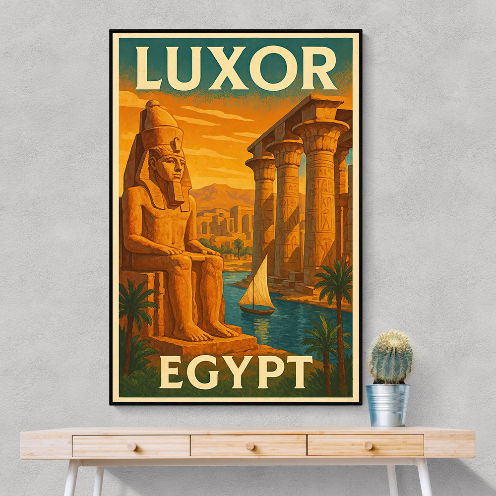 Luxor Egypt Travel Poster Wall Art
