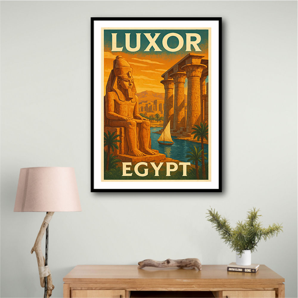 Luxor Egypt Travel Poster Wall Art