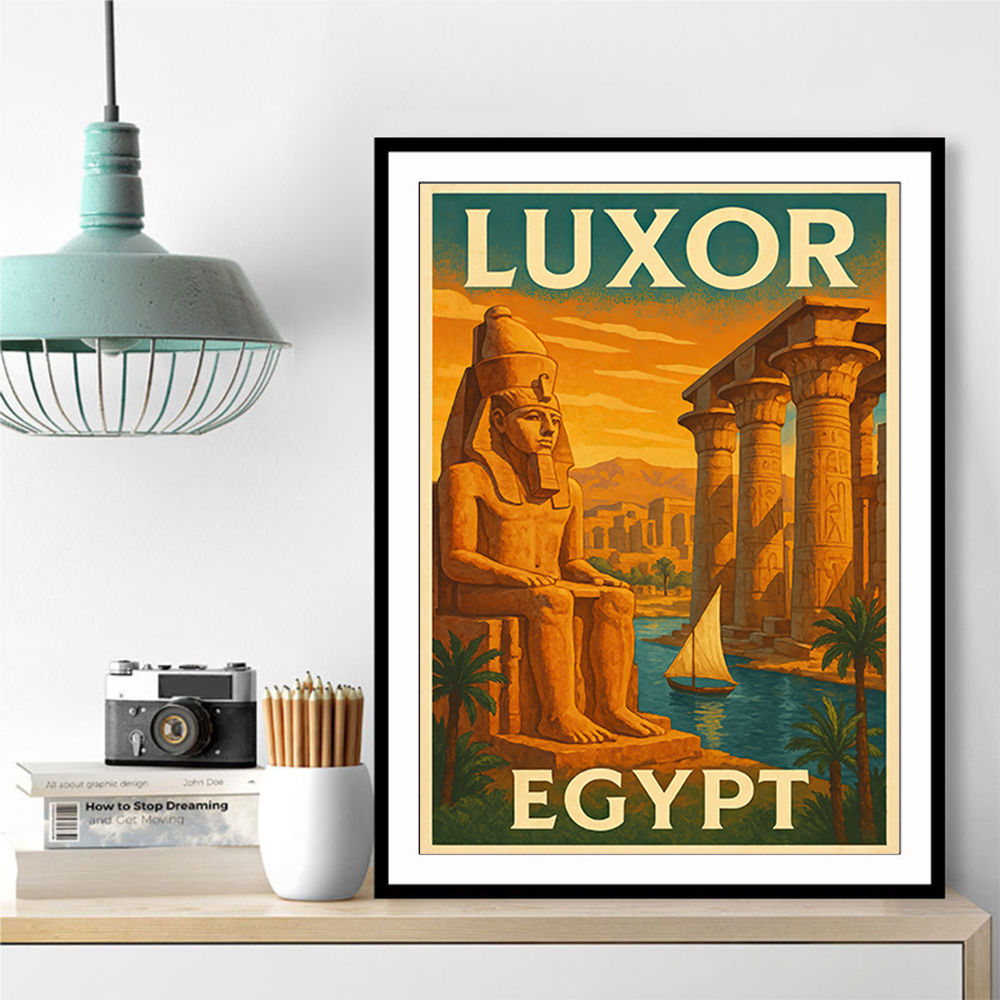 Luxor Egypt Travel Poster Wall Art