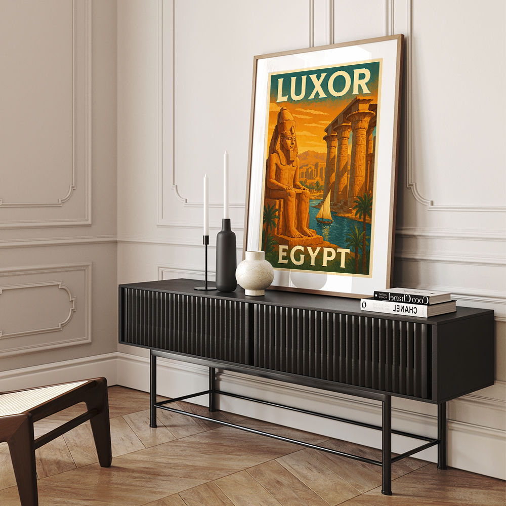 Luxor Egypt Travel Poster Wall Art