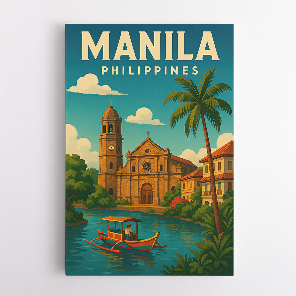 Manila Philippines Travel Poster 1 Wall Art