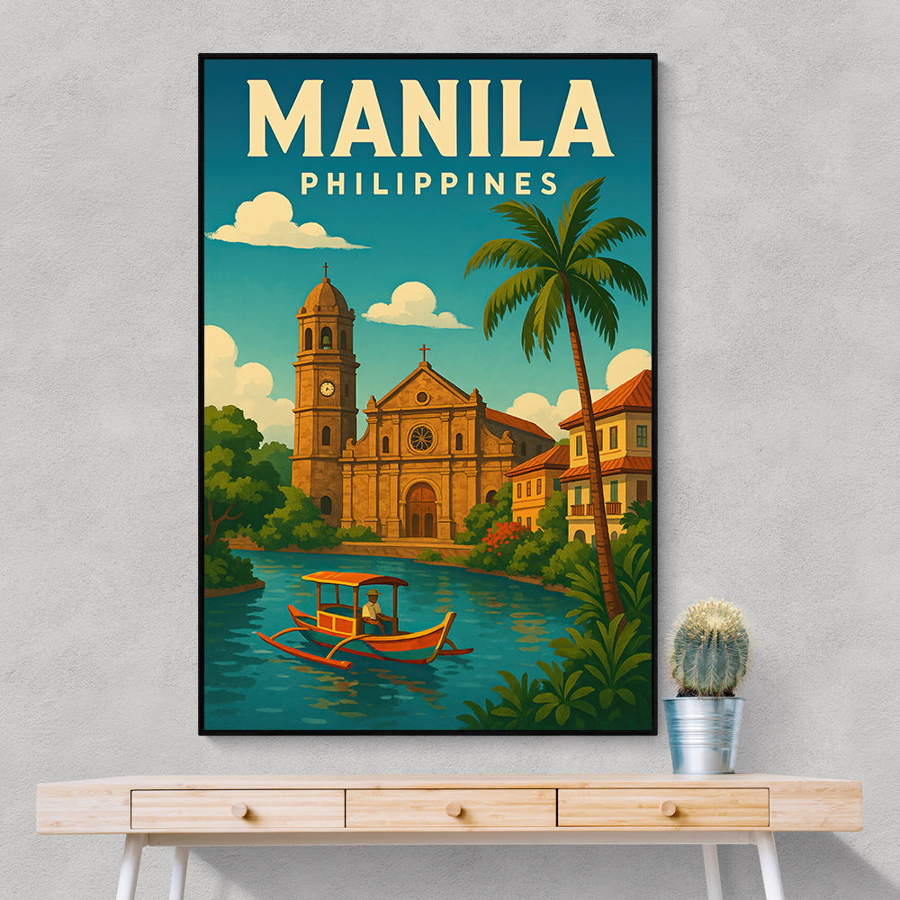 Manila Philippines Travel Poster 1 Wall Art