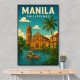 Manila Philippines Travel Poster 1 Wall Art