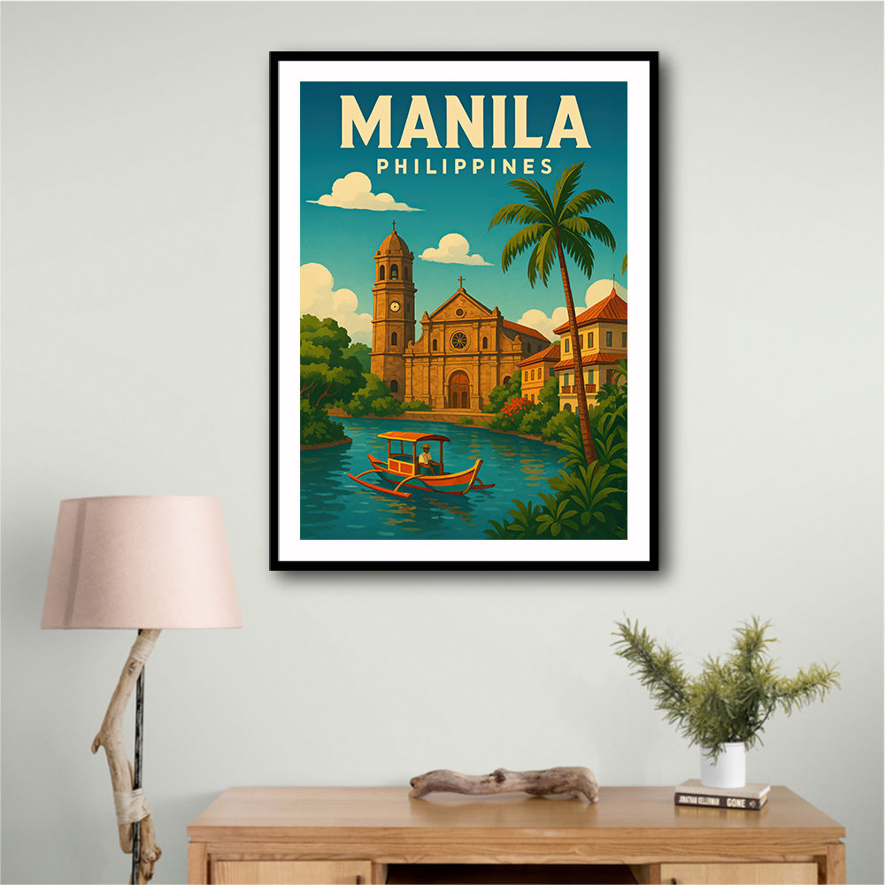 Manila Philippines Travel Poster 1 Wall Art