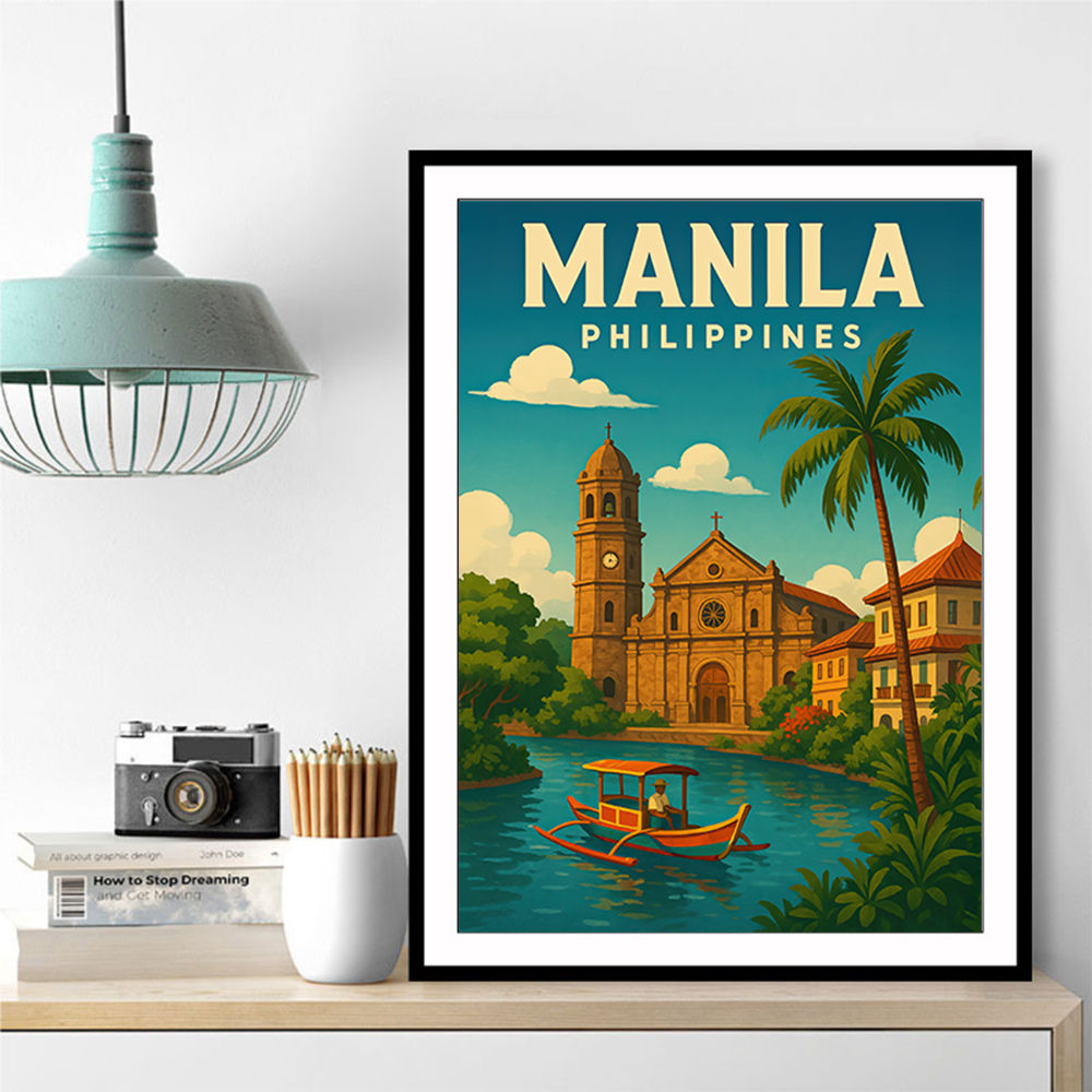 Manila Philippines Travel Poster 1 Wall Art