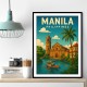 Manila Philippines Travel Poster 1 Wall Art