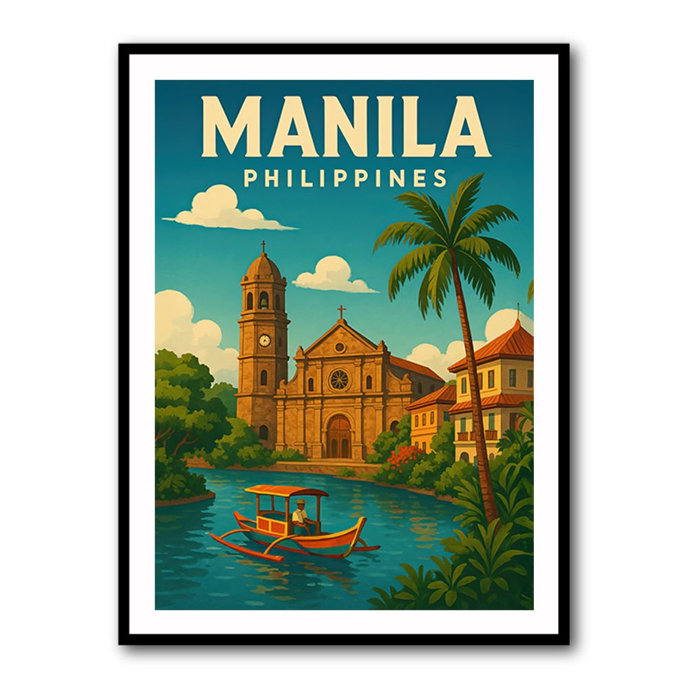 Manila Philippines Travel Poster 1 Wall Art