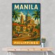 Manila Philippines Travel Poster Wall Art