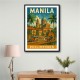 Manila Philippines Travel Poster Wall Art