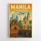 Manila Travel Poster 1 Wall Art