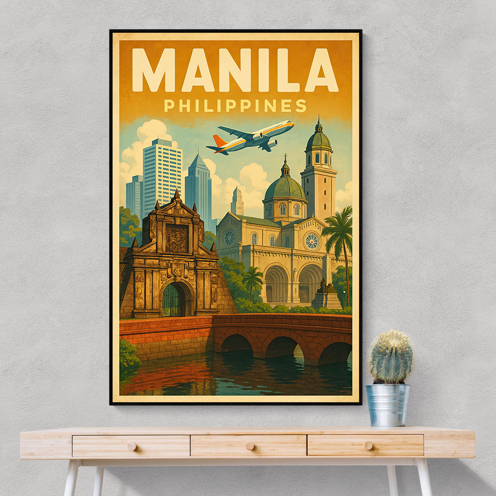 Manila Travel Poster 1 Wall Art