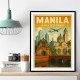 Manila Travel Poster 1 Wall Art