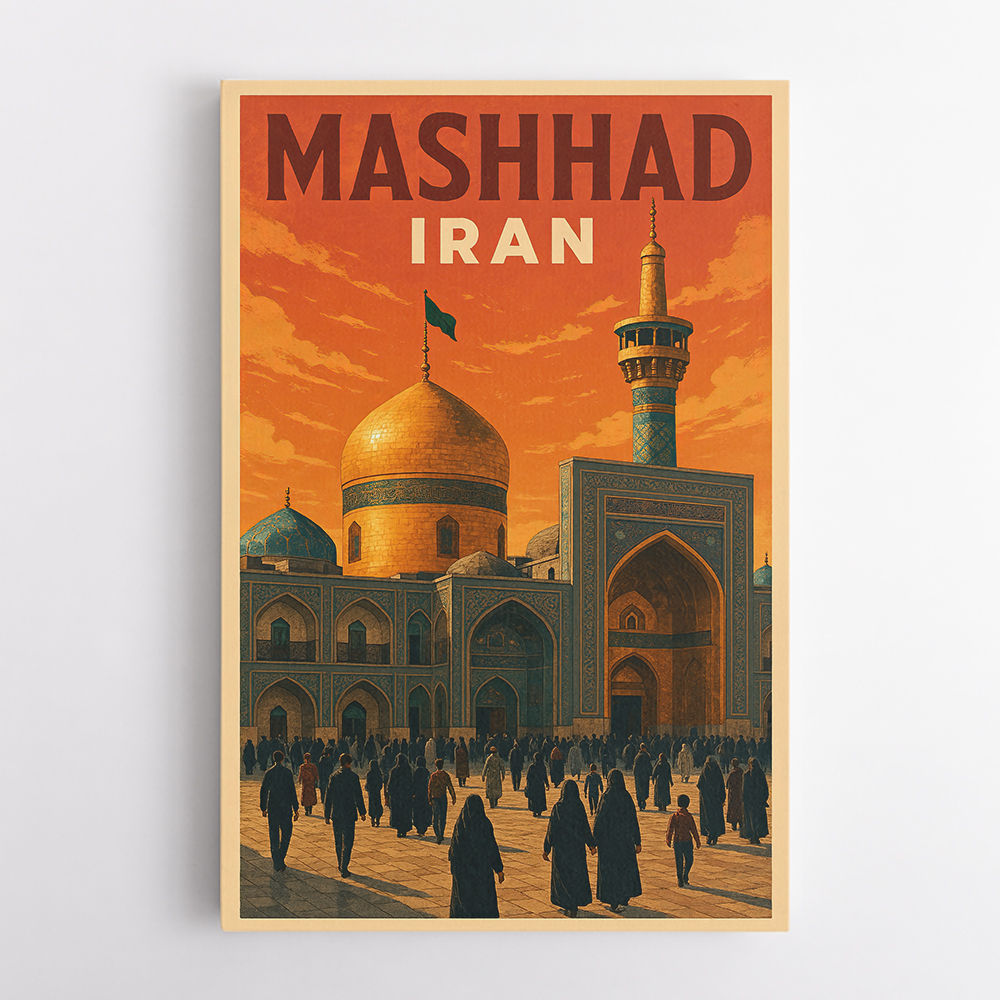 Mashhad Iran Travel Poster Wall Art