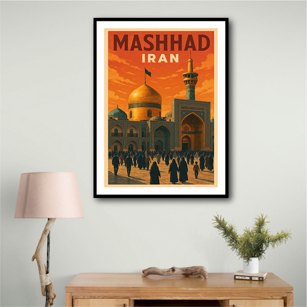 Mashhad Iran Travel Poster Wall Art