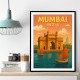 Mumbai India Travel Poster 1 Wall Art