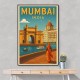 Mumbai India Travel Poster Wall Art