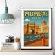 Mumbai India Travel Poster Wall Art