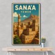 Sanaa Yemen Travel Poster 1 Wall Art