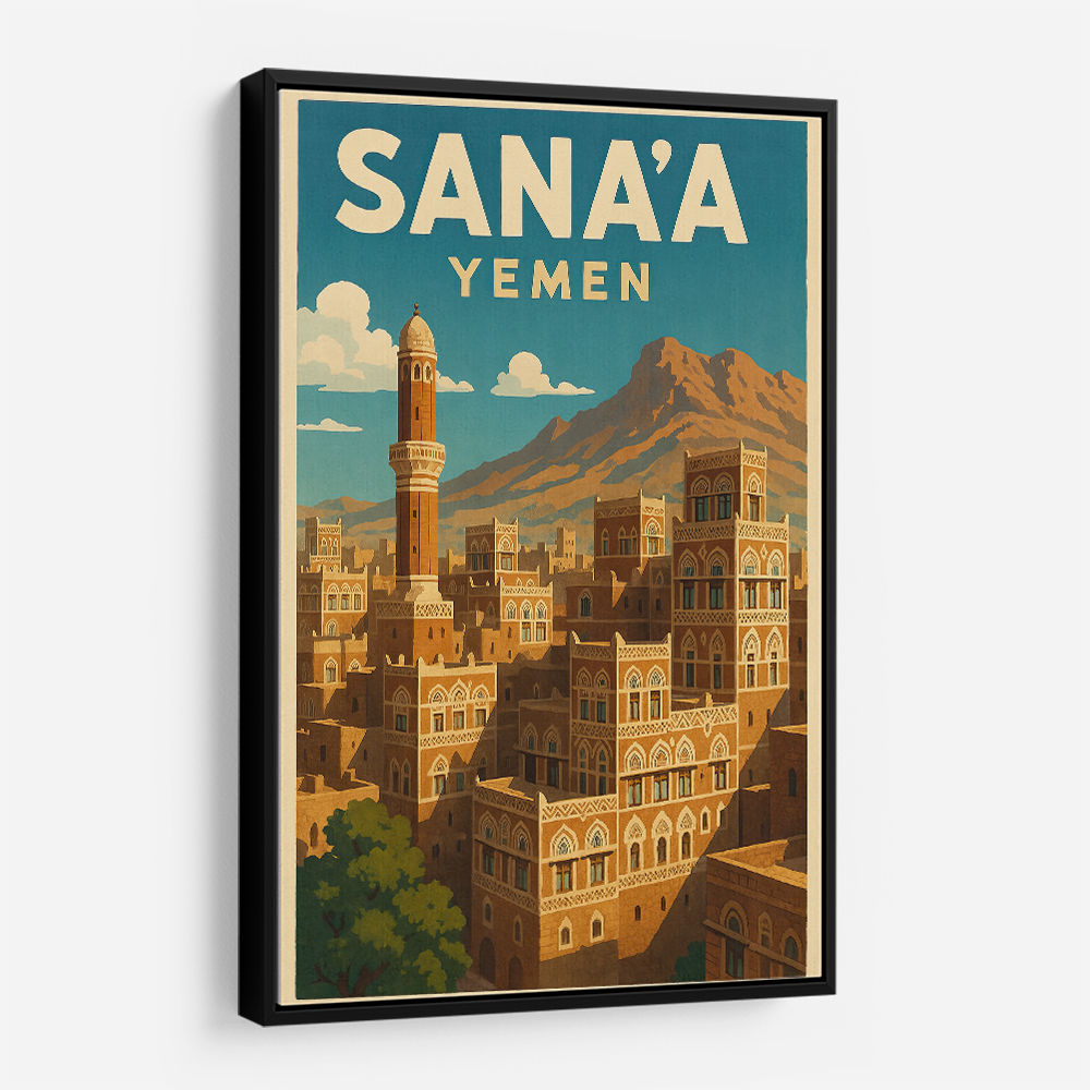 Sanaa Yemen Travel Poster 1 Wall Art