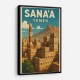 Sanaa Yemen Travel Poster 1 Wall Art