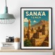 Sanaa Yemen Travel Poster 1 Wall Art