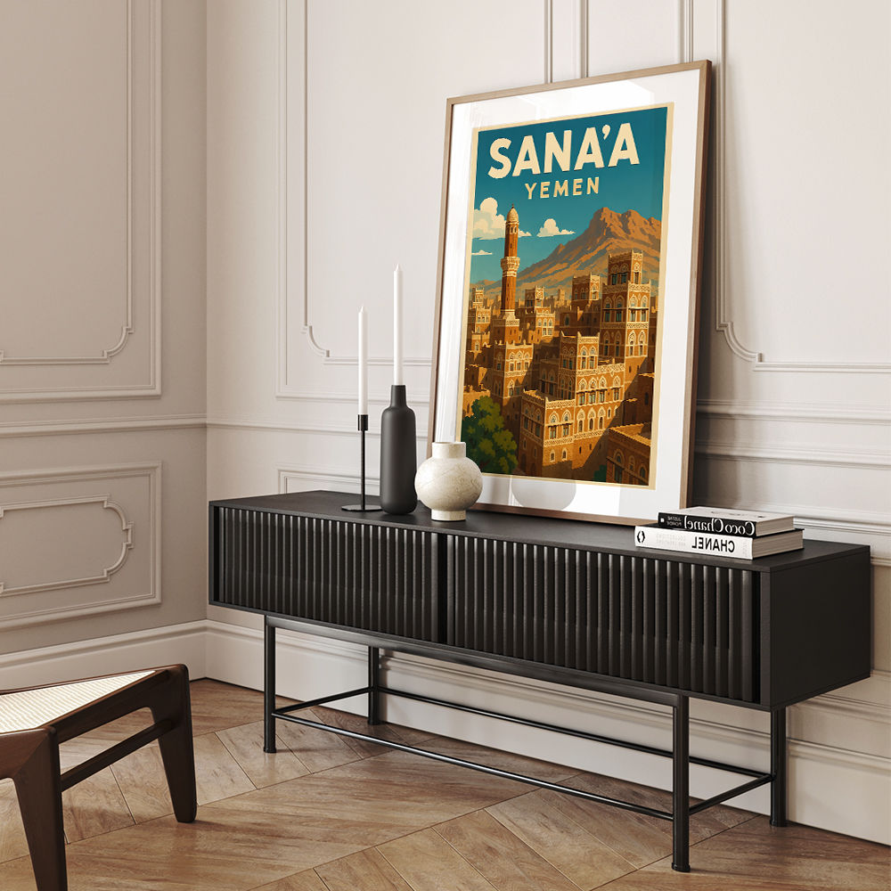 Sanaa Yemen Travel Poster 1 Wall Art
