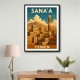 Sanaa Yemen Travel Poster Wall Art