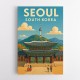 Seoul South Korea Travel Poster 1 Wall Art