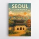 Seoul South Korea Travel Poster Wall Art