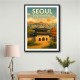 Seoul South Korea Travel Poster Wall Art