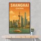 Shanghai Travel Poster 1 Wall Art