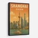 Shanghai Travel Poster 1 Wall Art