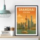 Shanghai Travel Poster 1 Wall Art