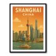 Shanghai Travel Poster 1 Wall Art