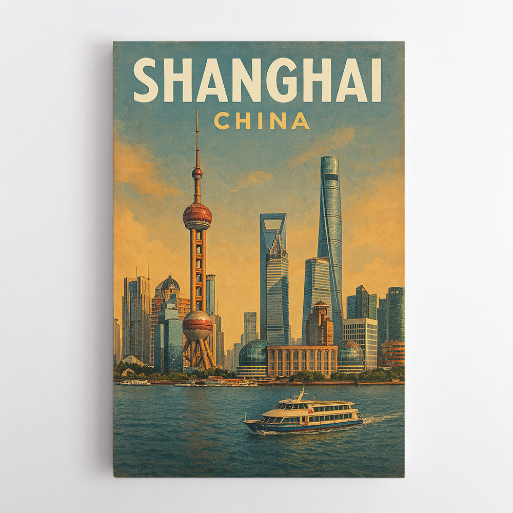 Shanghai Travel Poster Wall Art