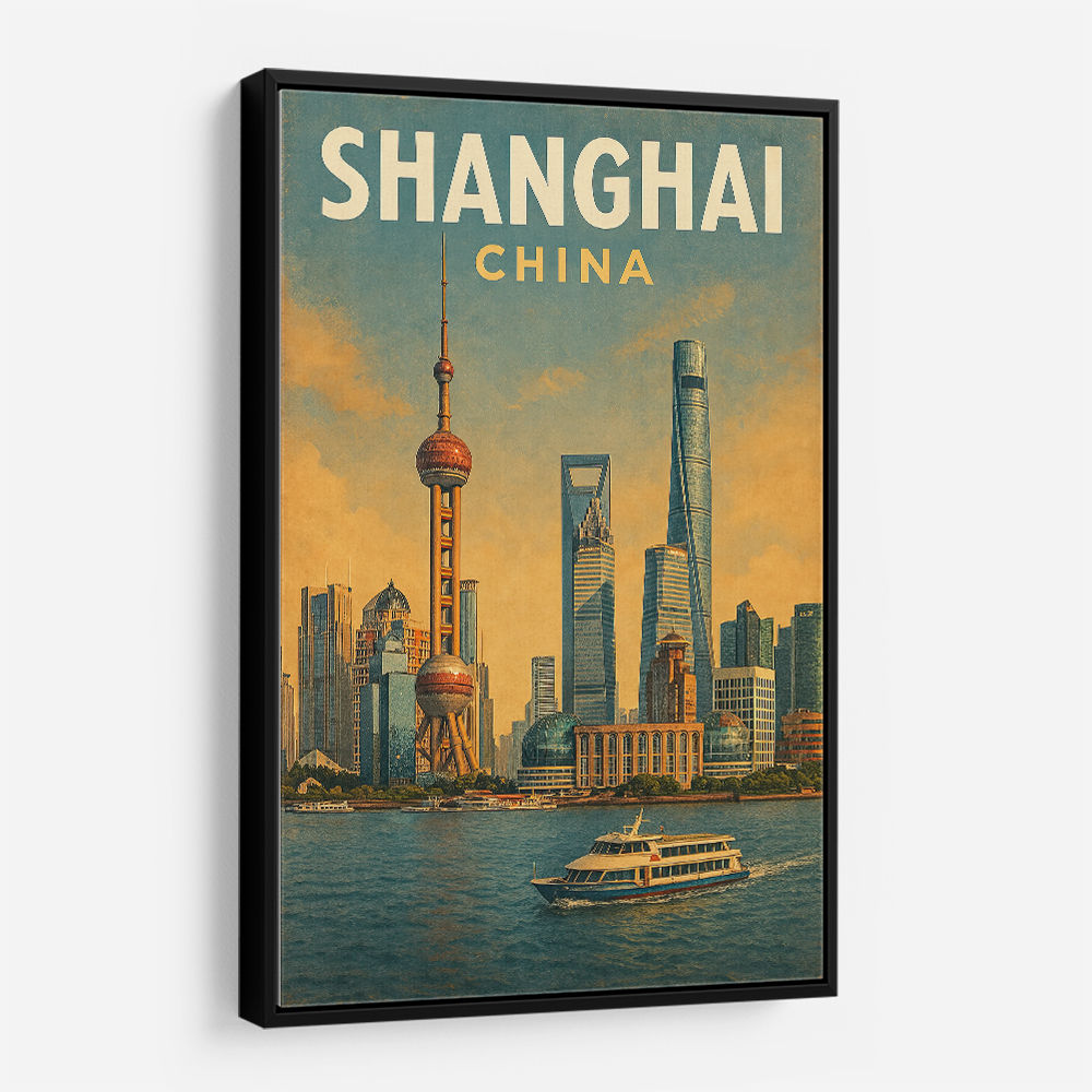 Shanghai Travel Poster Wall Art