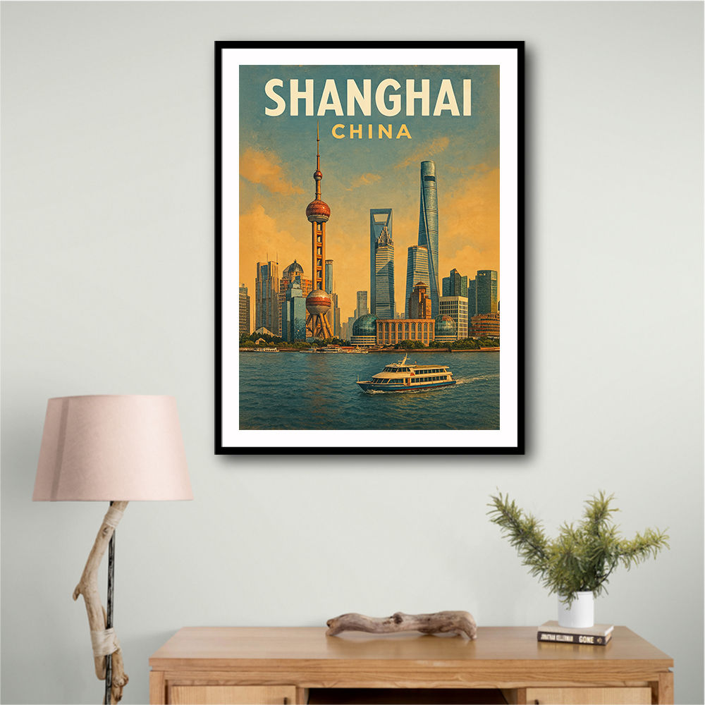 Shanghai Travel Poster Wall Art