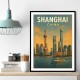 Shanghai Travel Poster Wall Art