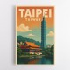 Taipei Taiwan Travel Poster 1 Wall Art