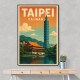 Taipei Taiwan Travel Poster 1 Wall Art