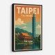Taipei Taiwan Travel Poster 1 Wall Art