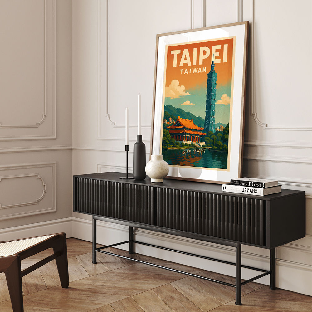 Taipei Taiwan Travel Poster 1 Wall Art