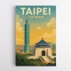 Taipei Taiwan Travel Poster Wall Art