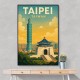 Taipei Taiwan Travel Poster Wall Art