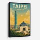 Taipei Taiwan Travel Poster Wall Art