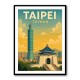 Taipei Taiwan Travel Poster Wall Art