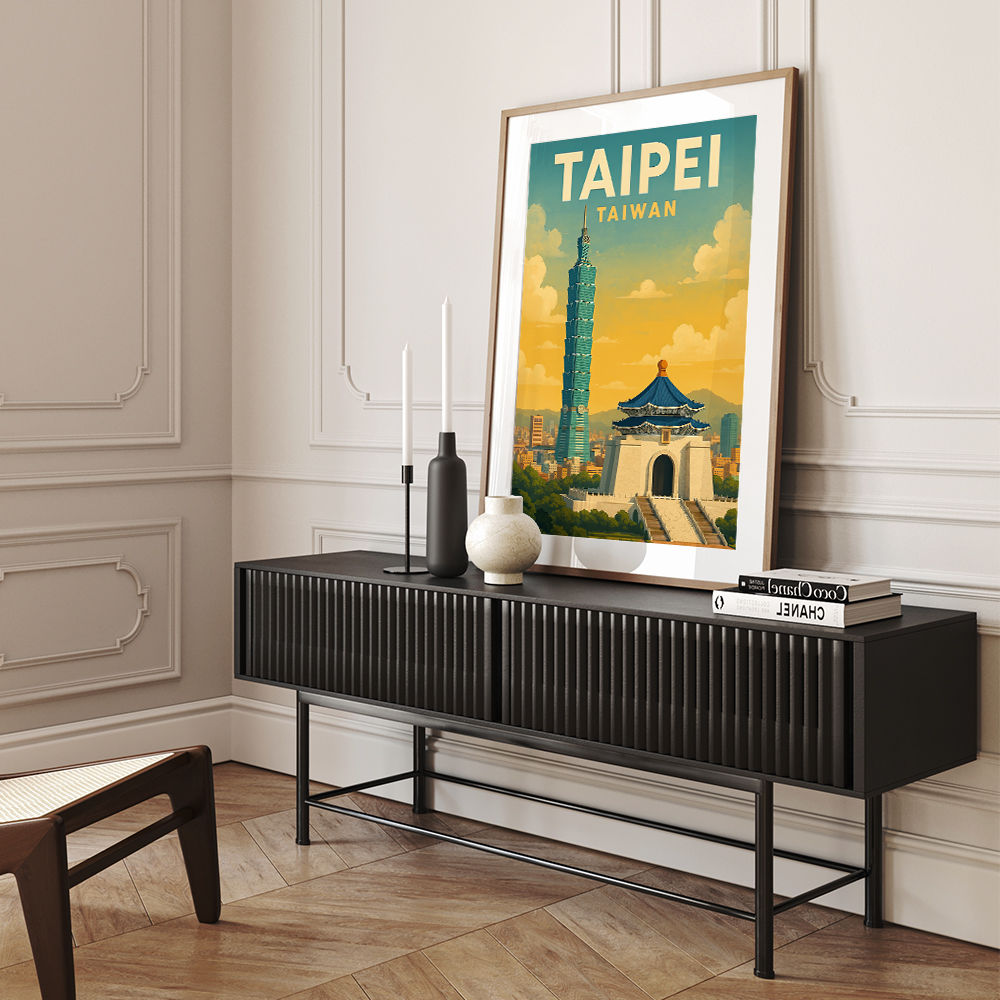Taipei Taiwan Travel Poster Wall Art